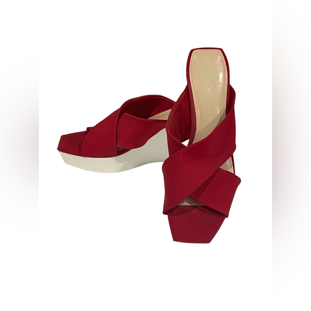 Calvin Klein Wedge Slides 9.5M‎ Red